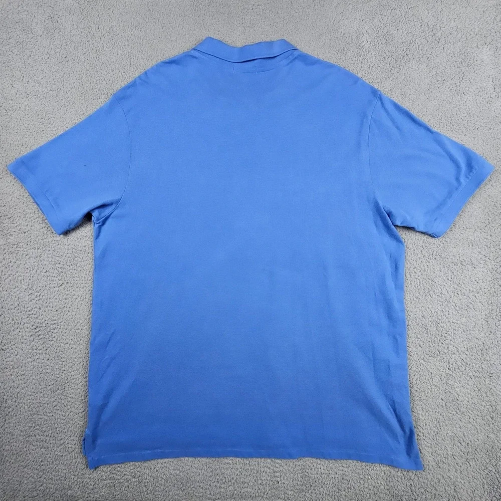 Lot of 2 Polo Ralph Lauren 2XB Big Tall‎ Blue Cotton Pique Polo Shirts